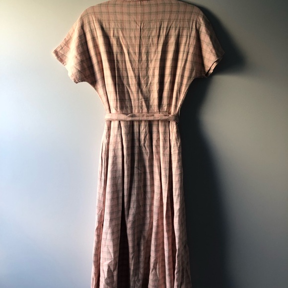 Roller Rabbit peach plaid light-weight flannel belted Emery dress. - Picture 7 of 7